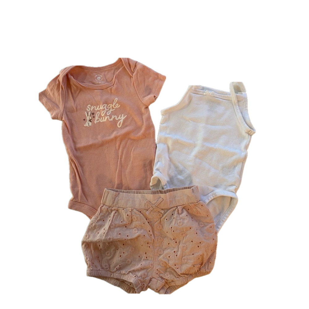 BabyGirl 3 month summer bundle Joe Fresh & H&M Outfit 3-6M Pink 4 piece